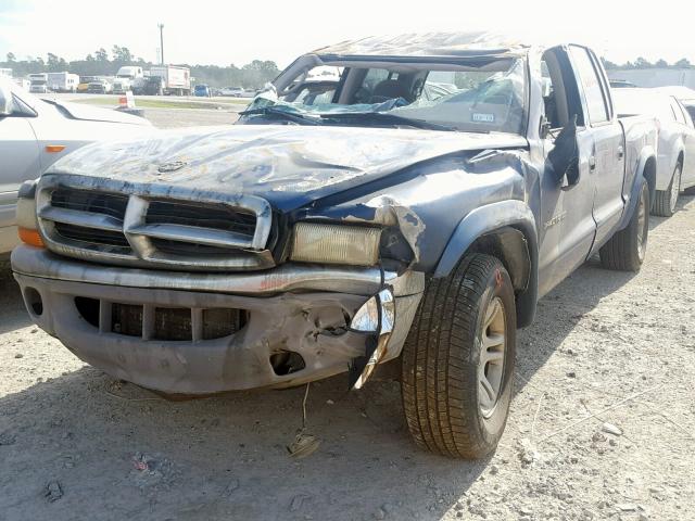 1B7HL48N32S533324 - 2002 DODGE DAKOTA QUA BLUE photo 2