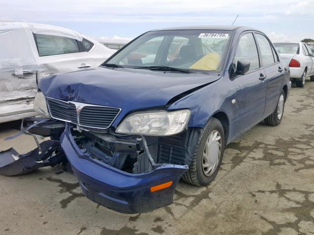 JA3AJ26E72U036715 - 2002 MITSUBISHI LANCER ES BLUE photo 2