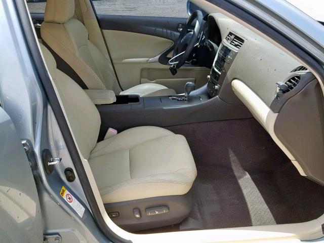 JTHBK262895089452 - 2009 LEXUS IS 250 BLUE photo 5