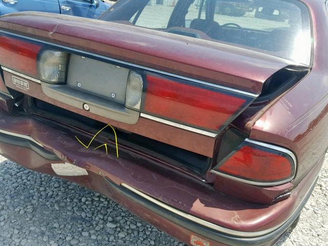 1G4HP52K3VH499701 - 1997 BUICK LESABRE CU BURGUNDY photo 9