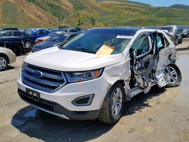 2FMPK3J9XHBB69097 - 2017 FORD EDGE SEL WHITE photo 2