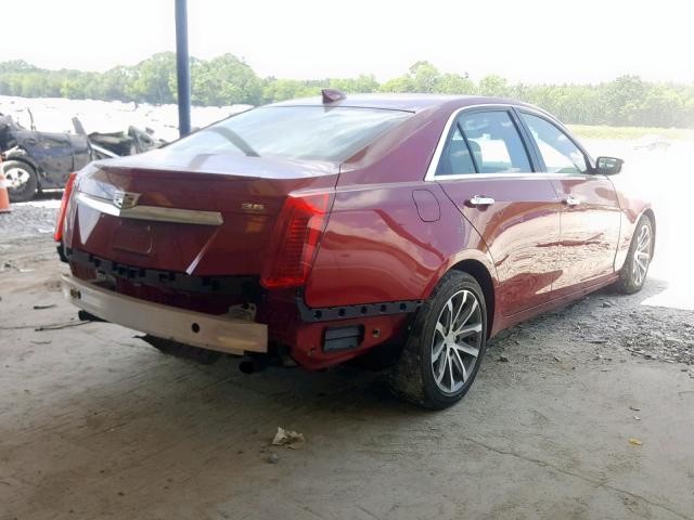 1G6AR5SS6G0135860 - 2016 CADILLAC CTS LUXURY BURGUNDY photo 4