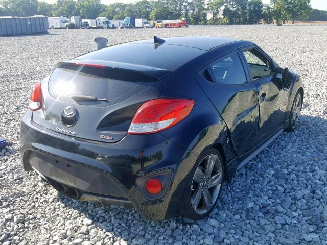 KMHTC6AE9FU231493 - 2015 HYUNDAI VELOSTER T BLACK photo 4