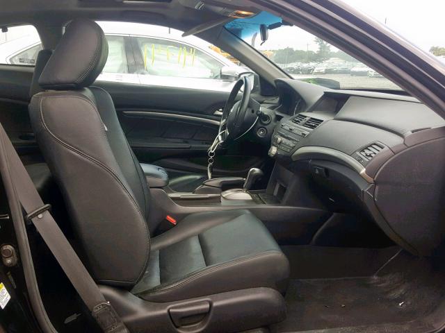 1HGCS1B81CA004199 - 2012 HONDA ACCORD EXL BLACK photo 5