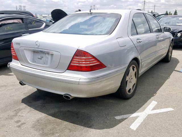 WDBNG76J93A352890 - 2003 MERCEDES-BENZ S 600 SILVER photo 4