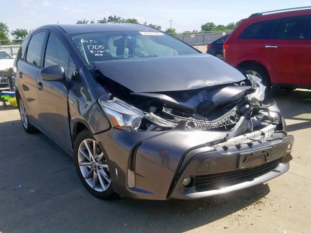 JTDZN3EU8FJ025043 - 2015 TOYOTA PRIUS V GRAY photo 1