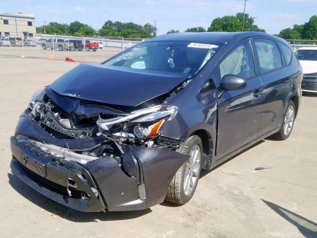 JTDZN3EU8FJ025043 - 2015 TOYOTA PRIUS V GRAY photo 2