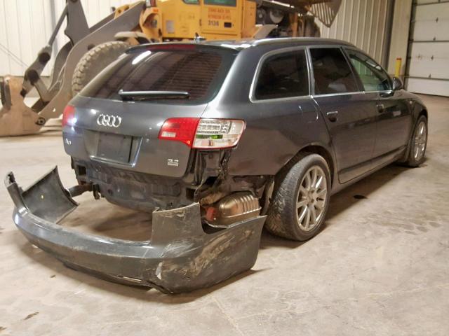 WAUSH74FX8N168135 - 2008 AUDI A6 S-LINE GRAY photo 4