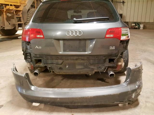 WAUSH74FX8N168135 - 2008 AUDI A6 S-LINE GRAY photo 9