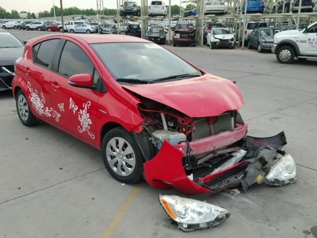 JTDKDTB32C1516011 - 2012 TOYOTA PRIUS C RED photo 1