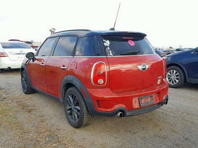 WMWZC3C55DWM28380 - 2013 MINI COOPER S C RED photo 3