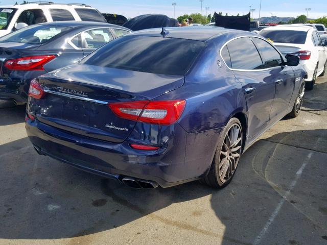 ZAM56PPA4E1077933 - 2014 MASERATI QUATTROPOR BLUE photo 4