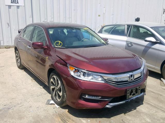 1HGCR2F88HA062989 - 2017 HONDA ACCORD EXL MAROON photo 1