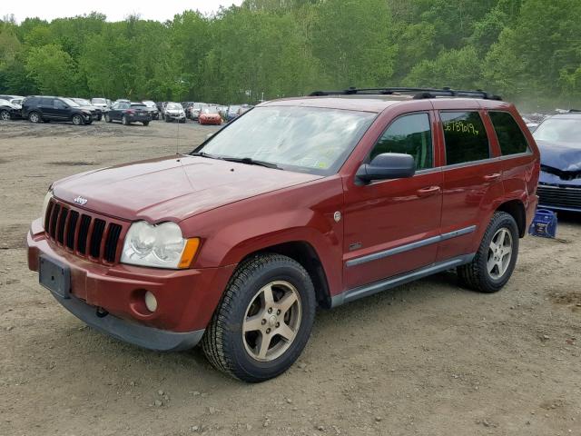 1J8HR48N37C637126 - 2007 JEEP GRAND CHER RED photo 2