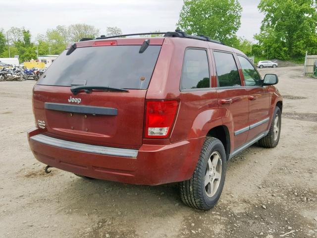 1J8HR48N37C637126 - 2007 JEEP GRAND CHER RED photo 4