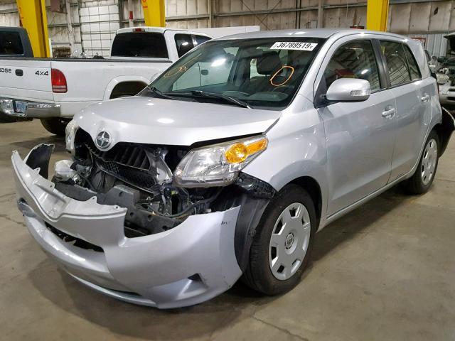 JTKKU4B45B1011666 - 2011 TOYOTA SCION XD SILVER photo 2