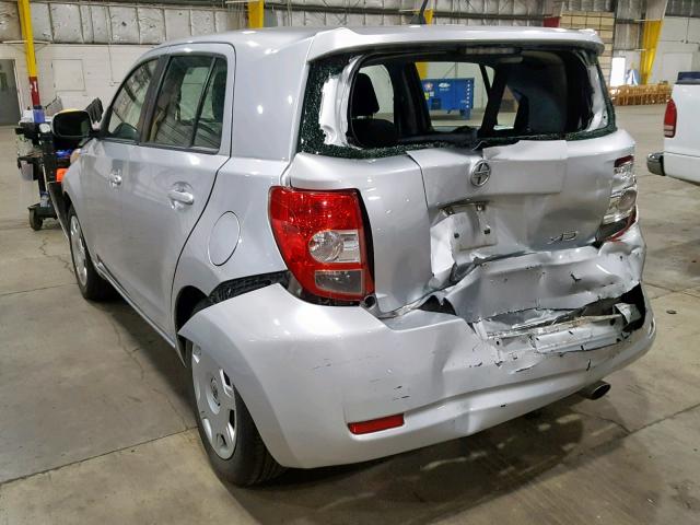 JTKKU4B45B1011666 - 2011 TOYOTA SCION XD SILVER photo 3