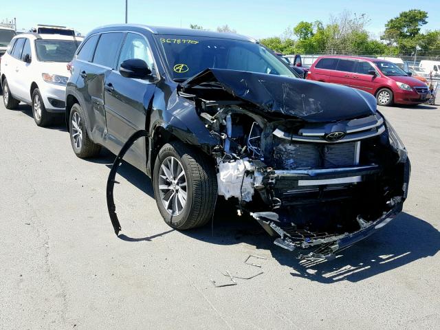 5TDJZRFH3JS530053 - 2018 TOYOTA HIGHLANDER BLACK photo 1