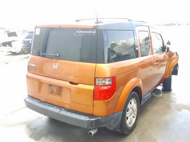 5J6YH18707L016124 - 2007 HONDA ELEMENT EX ORANGE photo 4