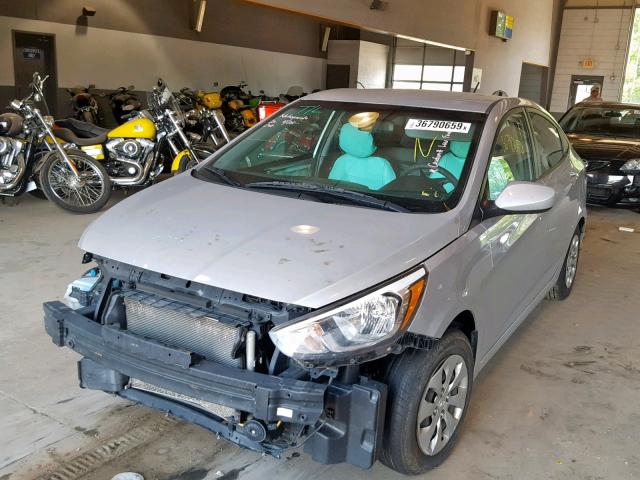 KMHCT4AE7GU037521 - 2016 HYUNDAI ACCENT SE SILVER photo 2