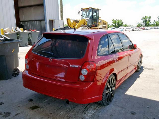 JM1BJ245421528984 - 2002 MAZDA PROTEGE PR RED photo 4