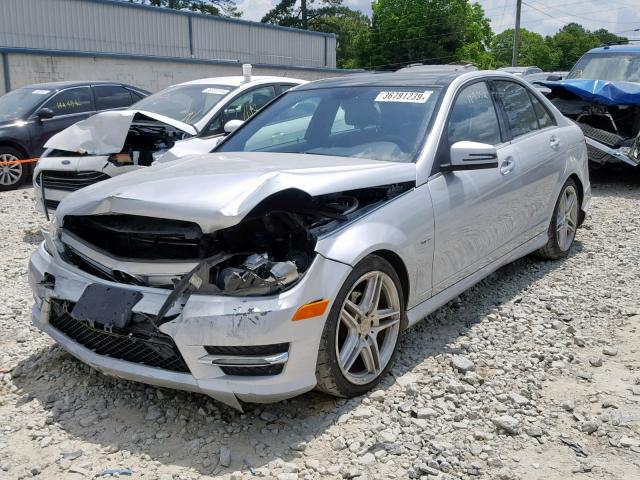 WDDGF4HB8CA623591 - 2012 MERCEDES-BENZ C 250 SILVER photo 2