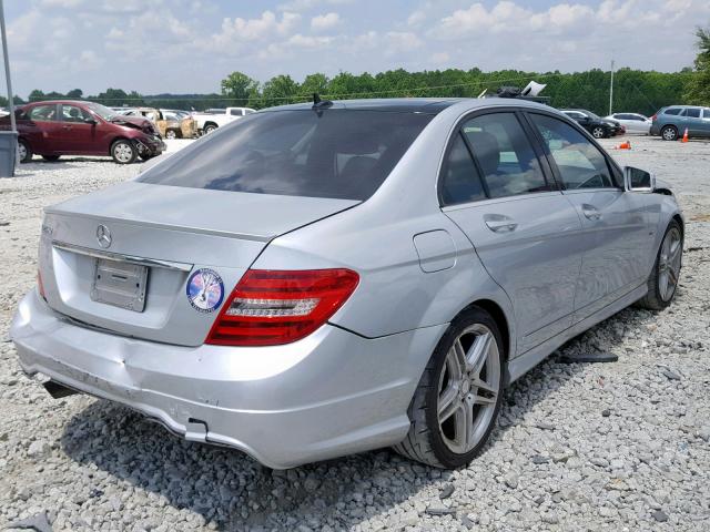 WDDGF4HB8CA623591 - 2012 MERCEDES-BENZ C 250 SILVER photo 4