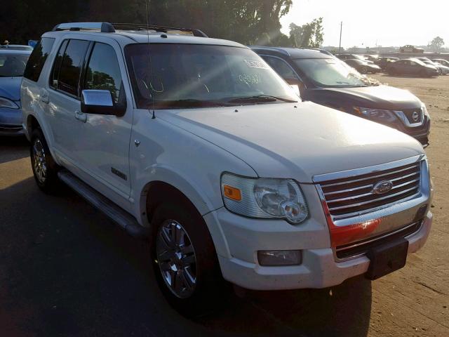 1FMEU65857UB85317 - 2007 FORD EXPLORER L WHITE photo 1