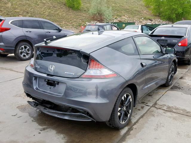 JHMZF1D4XES000087 - 2014 HONDA CR-Z GRAY photo 4