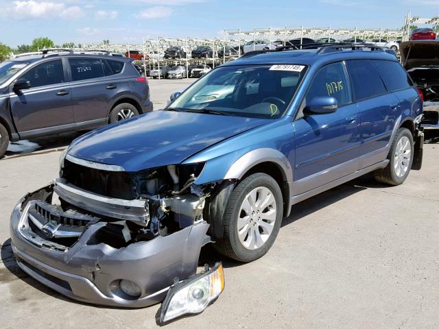 4S4BP85C294321223 - 2009 SUBARU OUTBACK 3. BLUE photo 2