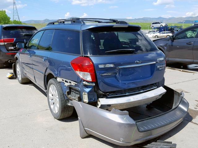 4S4BP85C294321223 - 2009 SUBARU OUTBACK 3. BLUE photo 3