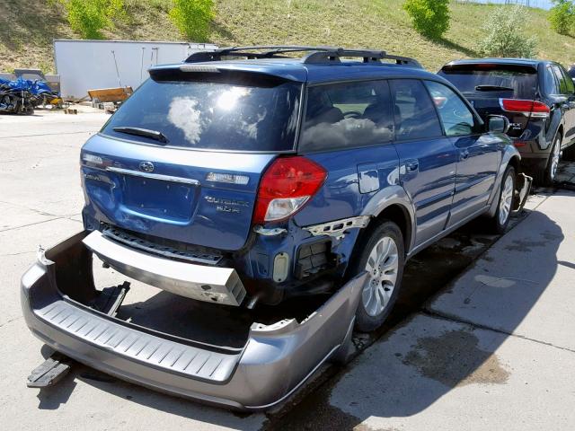 4S4BP85C294321223 - 2009 SUBARU OUTBACK 3. BLUE photo 4