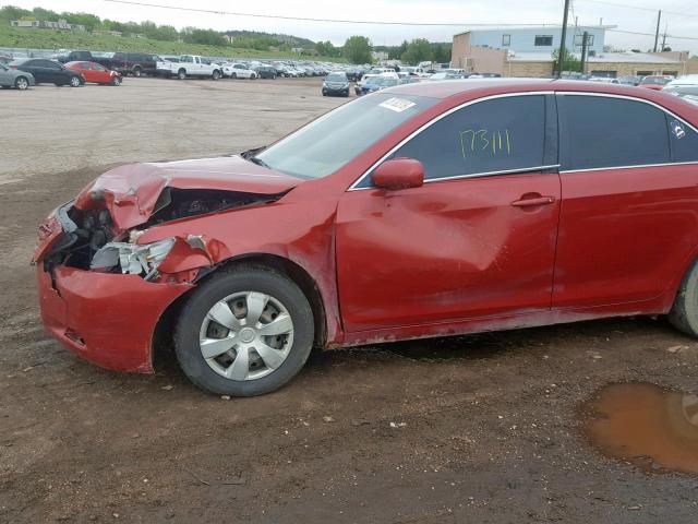 4T1BE46K67U005017 - 2007 TOYOTA CAMRY NEW RED photo 9