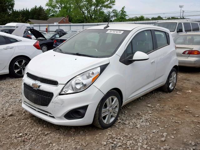 KL8CD6S96EC470029 - 2014 CHEVROLET SPARK 1LT WHITE photo 2