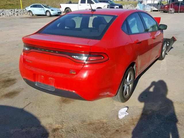 1C3CDFBA7GD720543 - 2016 DODGE DART SXT RED photo 4