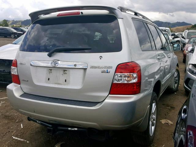 JTEEW21A670044436 - 2007 TOYOTA HIGHLANDER SILVER photo 4