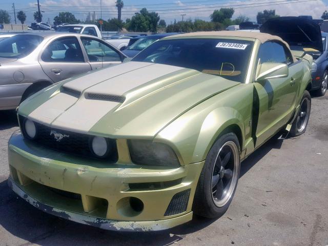 1ZVHT85H265101122 - 2006 FORD MUSTANG GT GREEN photo 2