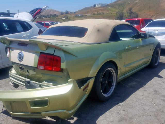 1ZVHT85H265101122 - 2006 FORD MUSTANG GT GREEN photo 4