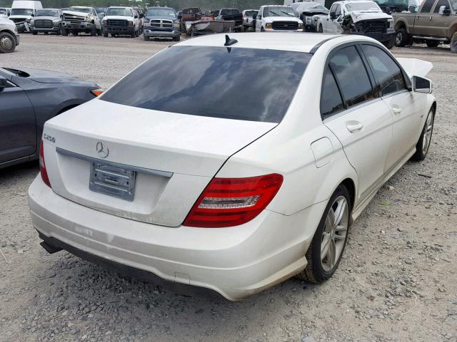 WDDGF4HB5CR218080 - 2012 MERCEDES-BENZ C 250 WHITE photo 4