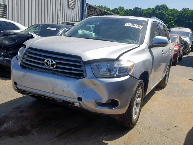 5TDZK3EHXAS020661 - 2010 TOYOTA HIGHLANDER SILVER photo 2