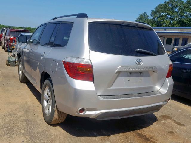 5TDZK3EHXAS020661 - 2010 TOYOTA HIGHLANDER SILVER photo 3