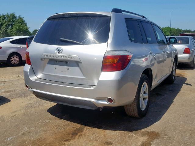 5TDZK3EHXAS020661 - 2010 TOYOTA HIGHLANDER SILVER photo 4