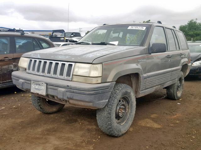 1J4GZ58Y4SC607722 - 1995 JEEP GRAND CHER BROWN photo 2