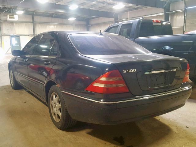 WDBNG75J21A138886 - 2001 MERCEDES-BENZ S 500 BLACK photo 3