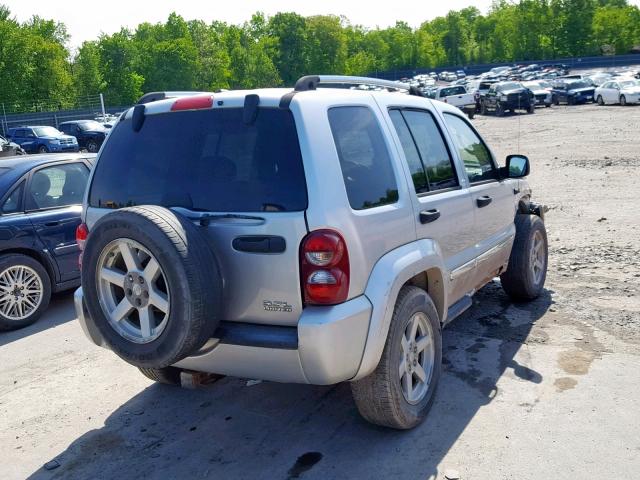 1J4GK58K86W140387 - 2006 JEEP LIBERTY LI SILVER photo 4