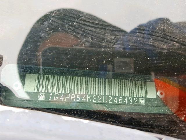 1G4HR54K22U246492 - 2002 BUICK LESABRE LI TAN photo 10