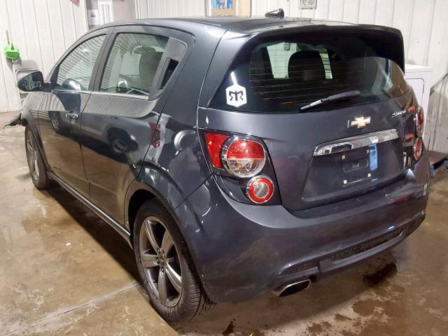 1G1JG6SB1D4145783 - 2013 CHEVROLET SONIC RS GRAY photo 3