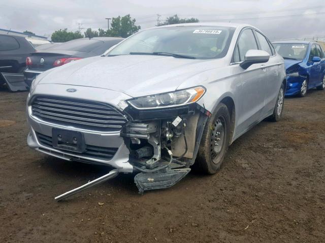 3FA6P0G72DR179193 - 2013 FORD FUSION S SILVER photo 2