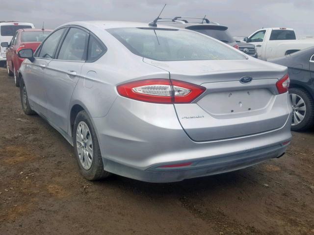 3FA6P0G72DR179193 - 2013 FORD FUSION S SILVER photo 3