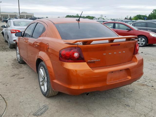 1B3BD1FG2BN622226 - 2011 DODGE AVENGER MA ORANGE photo 3